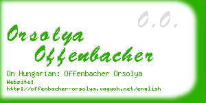 orsolya offenbacher business card